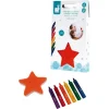 6 crayons de bain et éponge Janod