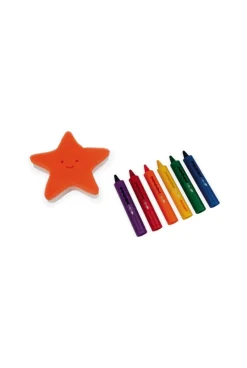 6 crayons de bain et éponge Janod