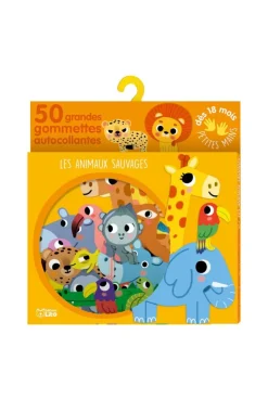 50 Gommettes pour les petites mains Animaux sauvages - Lito