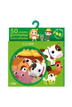 50 grandes gommettes A la ferme Petites mains - Lito