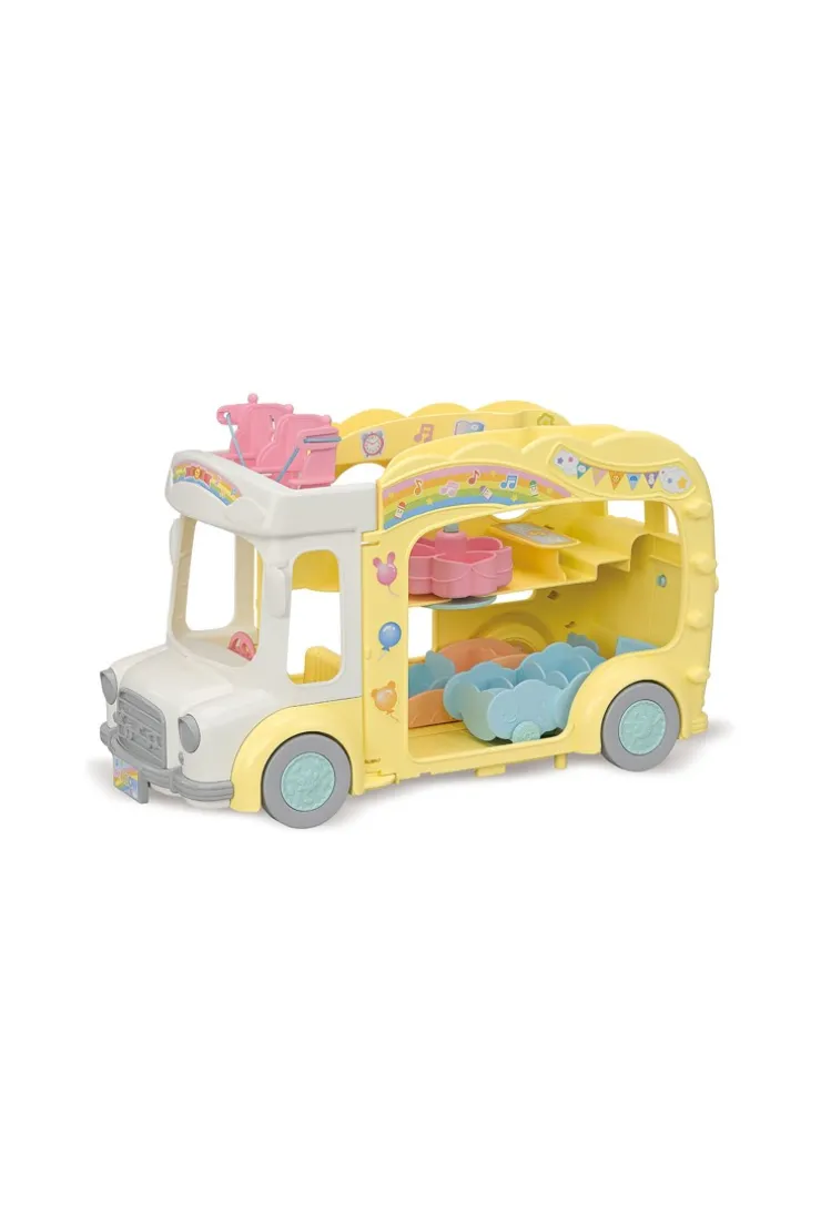 5744 Le bus arc en ciel et sa cour de récréation Sylvanian