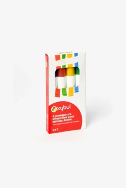 4 marqueurs effaçables pour tableau blanc Oxybul
