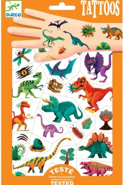 2 planches de tattoos Dinosaure Djeco