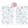 2 planches de tattoos licornes glitter Djeco