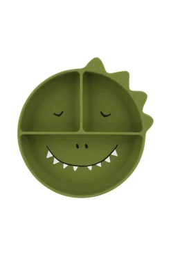 Assiette compartimentée en silicone avec ventouse Dinosaure Trixie