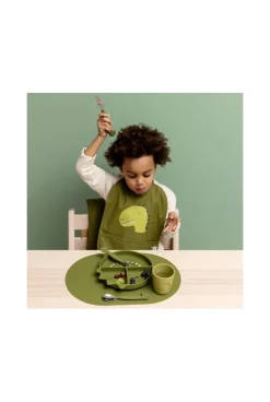 Assiette compartimentée en silicone avec ventouse Dinosaure Trixie