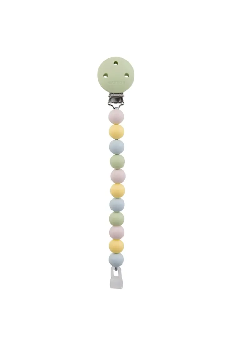 Attache tétine multi couleurs vert Nattou
