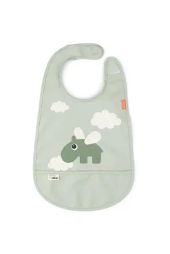 Bavoir velcro Happy clouds Vert Done By Deer