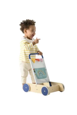 Chariot pousseur bois métal et tissu Oxybul