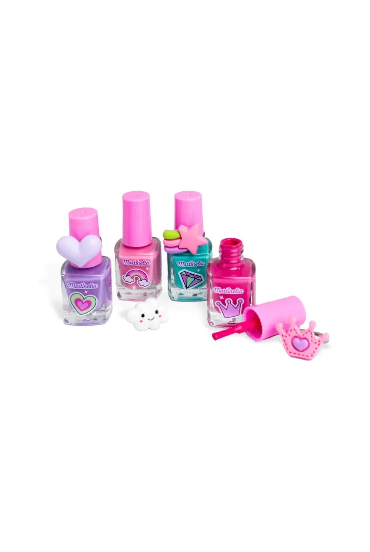 Coffret 4 vernis à ongles et bagues Martinelia