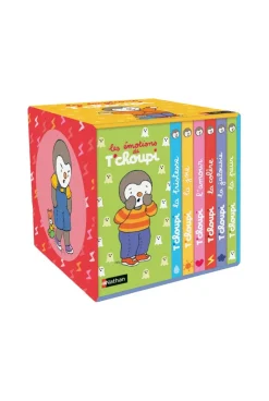 Coffret de 6 livres la bibliothèque des émotions de T'choupi - Nathan Jeunesse
