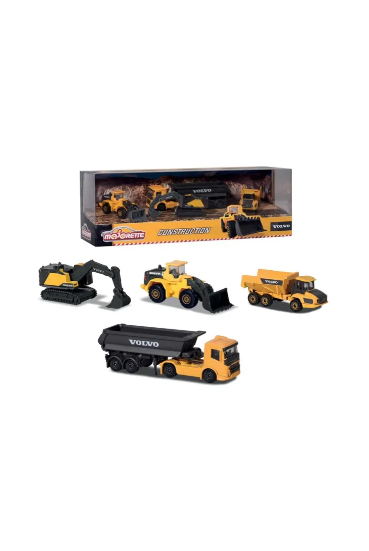 Coffret de 4 véhicules de construction Volvo Majorette