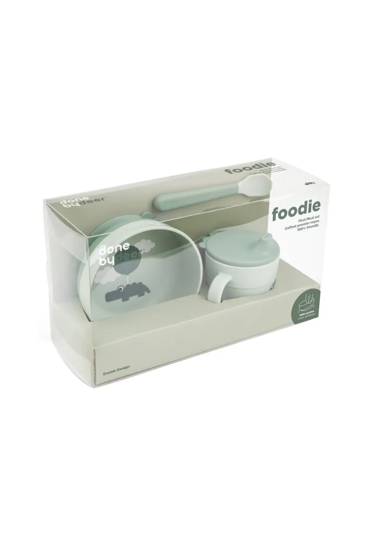 Coffret 1er repas 3 pièces Foodie vert DONE BY DEER