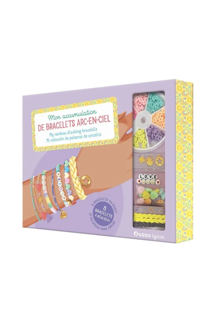 Coffret Mon accumulation de bracelets arc-en-ciel - Auzou