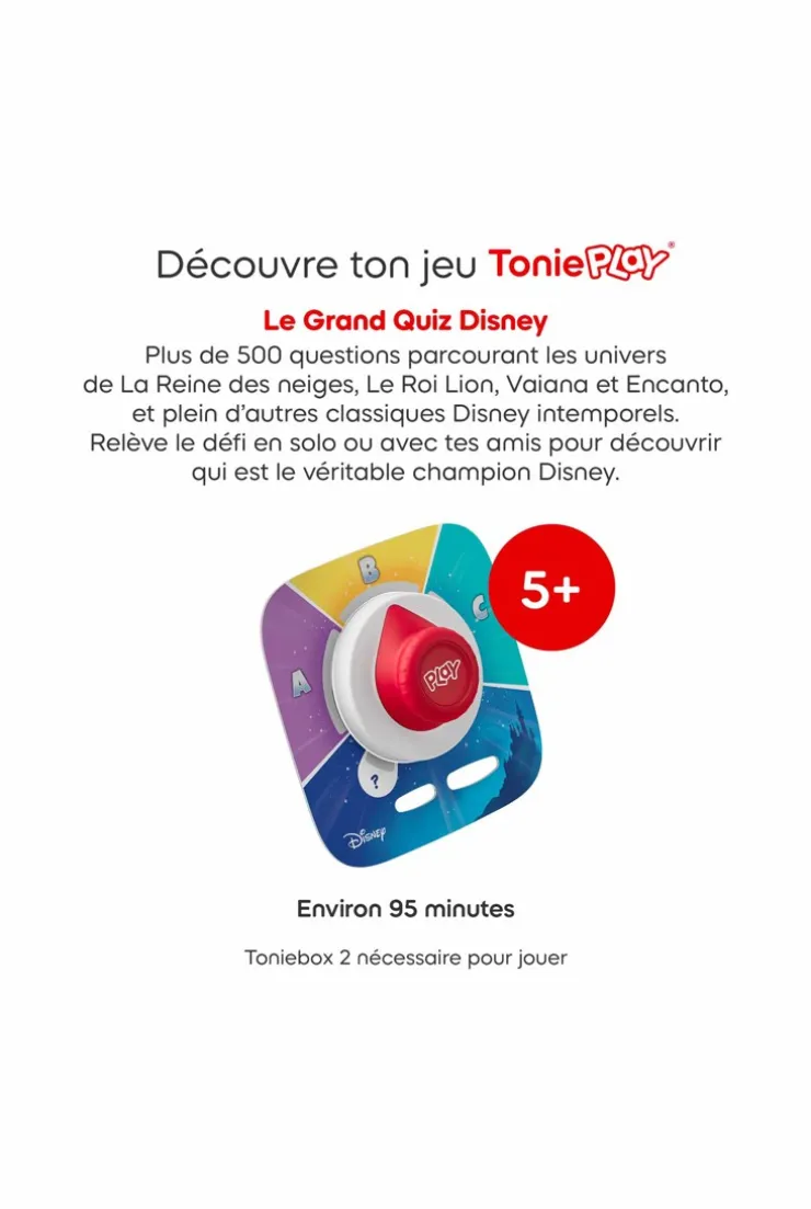 Coffret Tonieplay Le grand quiz Disney