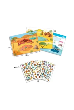 Décalcomanies Savane, désert et pôle nord, c'est la fête ! Djeco