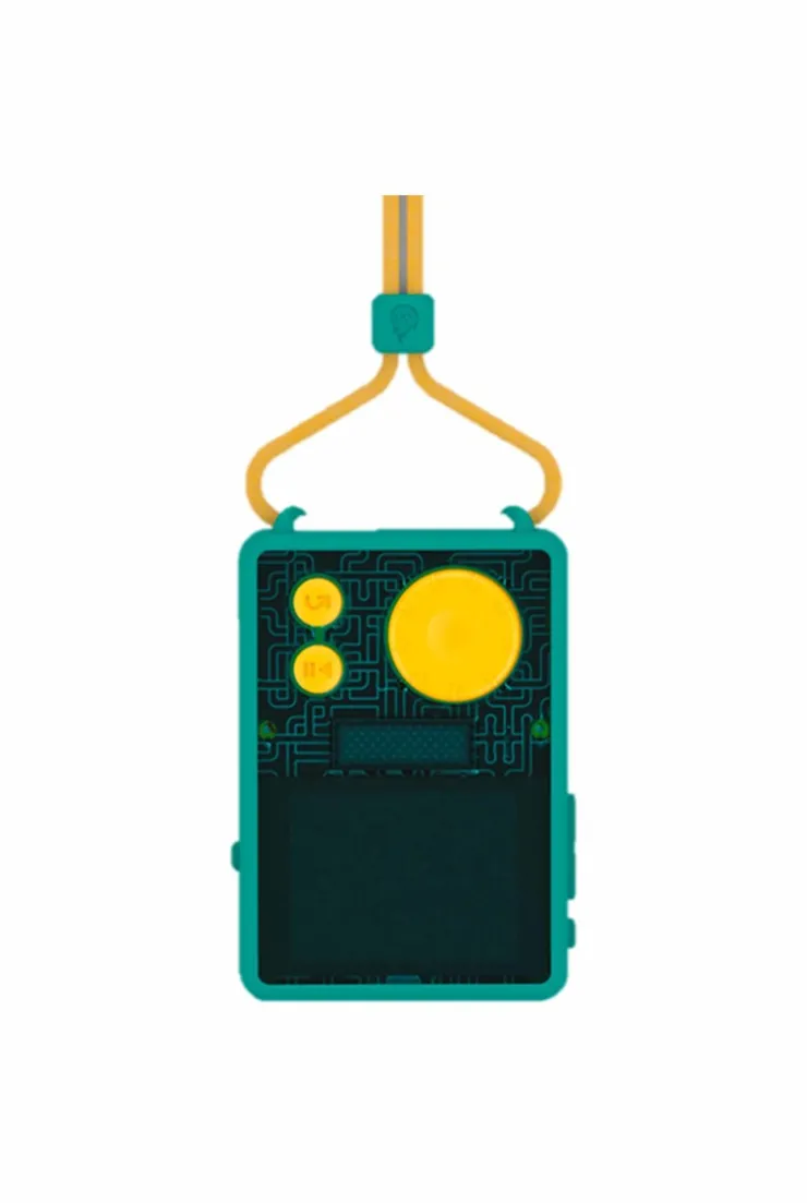 FLAM, baladeur interactif avec sa coque de protection verte