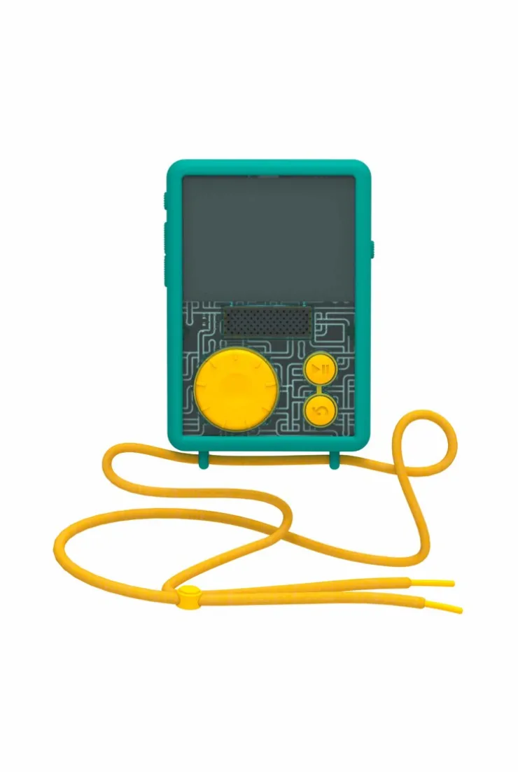 FLAM, baladeur interactif avec sa coque de protection verte