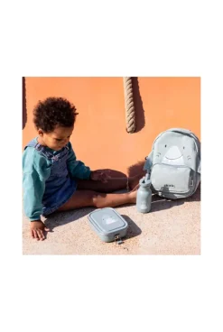 Gourde 350ml inox bleu gris requin