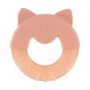 Hochet de dentition réfrigérant chat rose