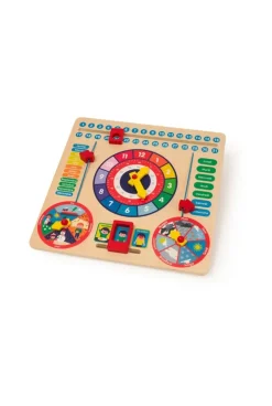 Horloge calendrier en bois Oxybul