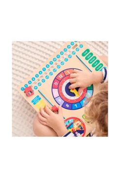 Horloge calendrier en bois Oxybul