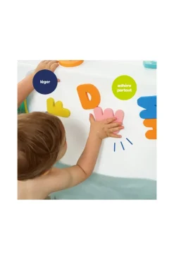 Jeu de bain alphabet en mousse avec filet de rangement