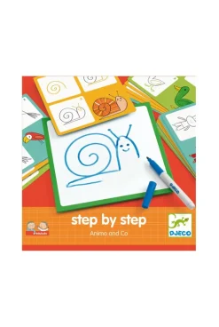 Jeux de dessin step by step les animaux Djeco