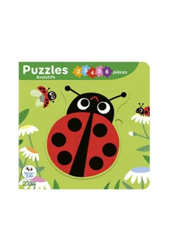 Livre 5 puzzles évolutifs, animaux du jardin