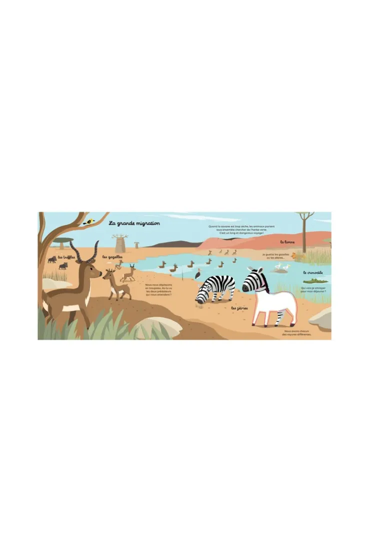 Livre à toucher Les animaux de la savane - Milan Jeunesse