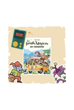 Livre audio interactif pour FLAM, La famille Magicus part en vacances Lunii