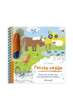 Livre Pinceau magique La ferme - Gründ