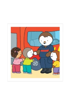 Livre Tchoupi visite la caserne des pompiers - Nathan Jeunesse