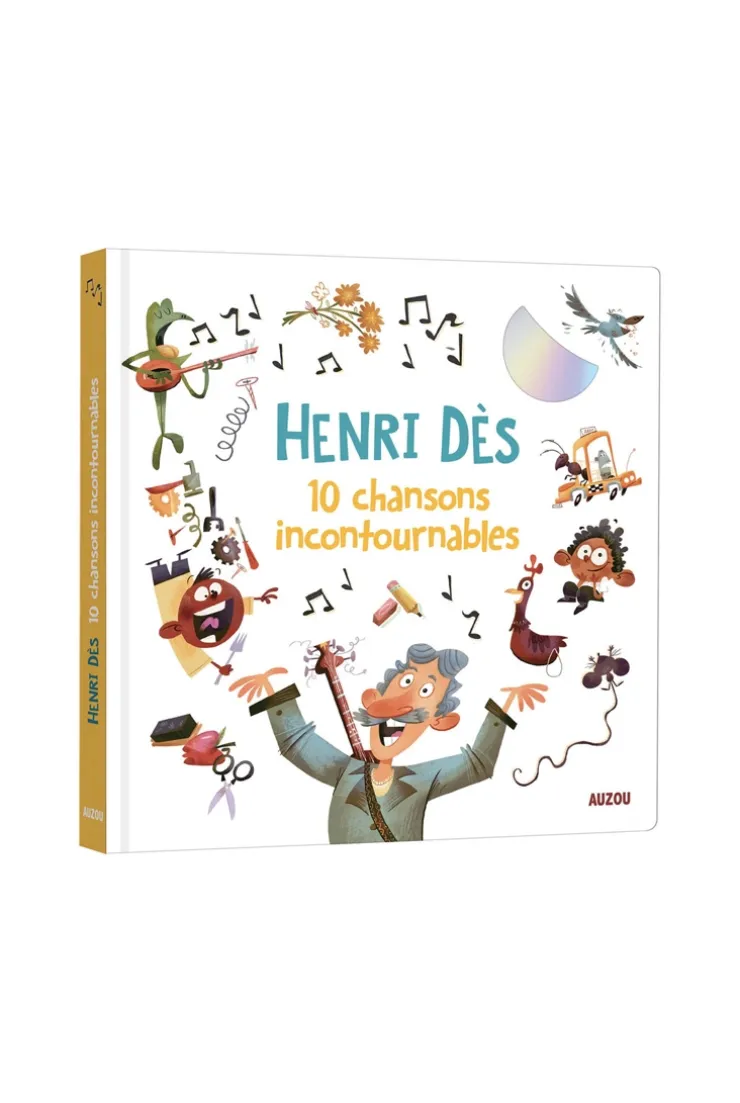 Livre-CD Les 10 chansons incontournables d'Henri Dès - Auzou