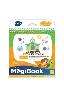 LOT MagiBook Starter Pack vert + Livre Magibook Les bébés animaux + Livre MagiBook Je découvre l'école maternelle Vtech