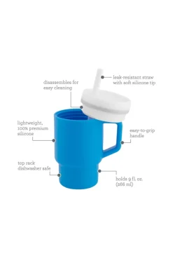 Ma première tasse en silicone bleu océan