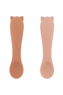 Pack de 2 premières cuillères pour bébé, Mr chat