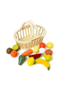 Panier de 13 fruits et légumes en bois Oxybul