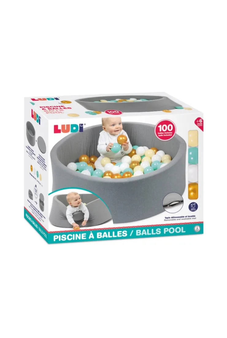 Piscine à balles en mousse et 100 balles LUDI