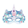 Pochette 6 masques à strasser, le bal des licornes