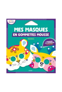 Pochette Mes masques en gommettes mousse Animaux