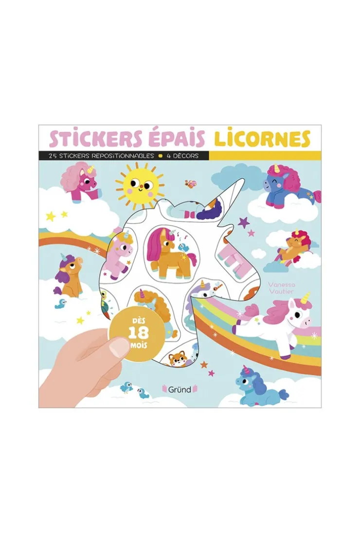 Pochette Stickers épais les licornes