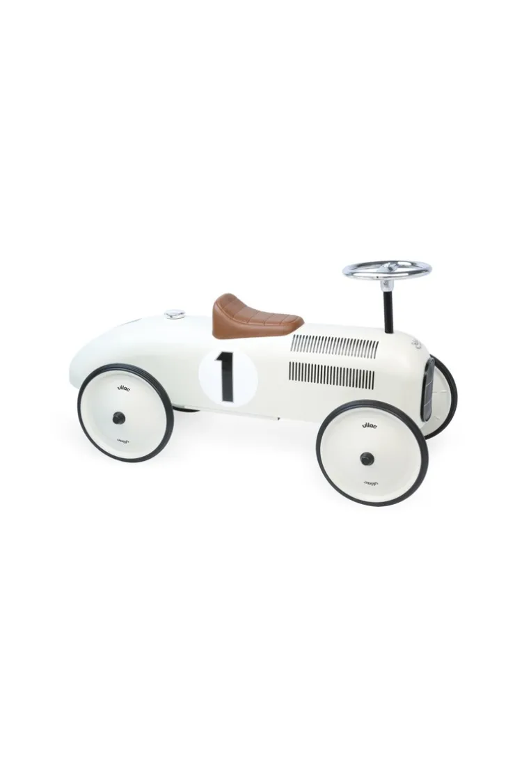 Porteur en métal vintage blanc crème Vilac