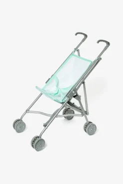 Poussette pour poupée vert d'eau Oxybul