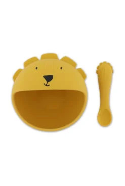 Premier set repas bébé assiette et cuillère, Mr lion
