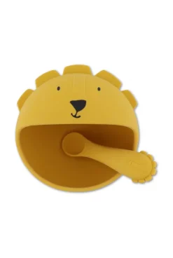 Premier set repas bébé assiette et cuillère, Mr lion