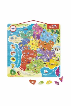 Puzzle carte de France magnétique, Janod