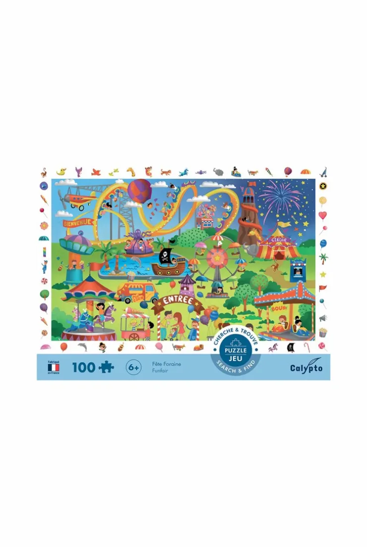 Puzzle 100 pièces Cherche et trouve Fête Foraine Sentosphère