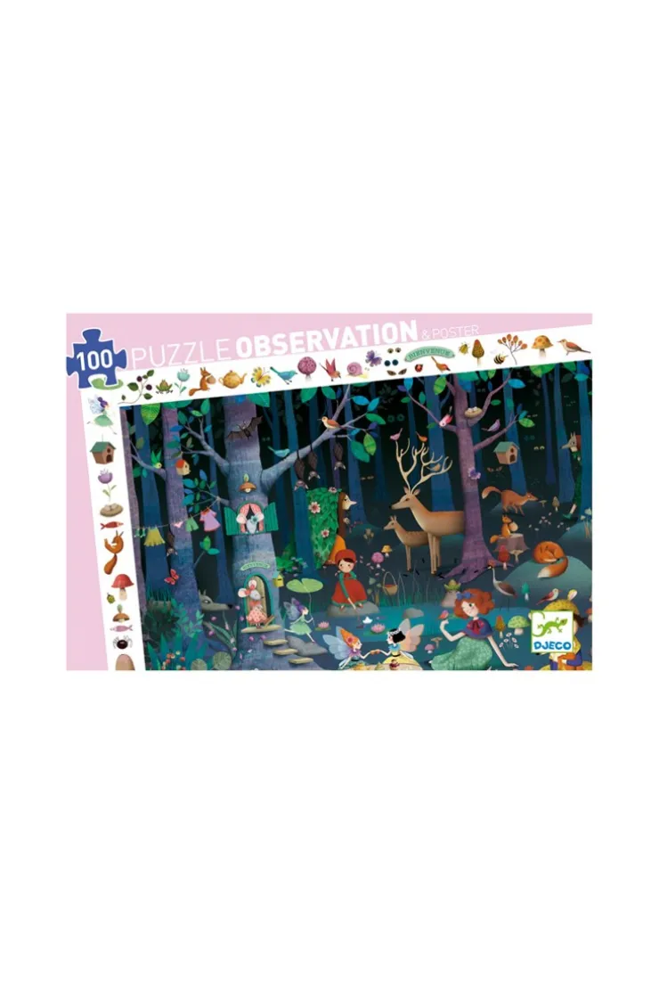 Puzzle observation La forêt enchantée 100 pièces Djeco
