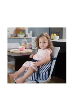 Rehausseur de chaise Easy Up rayé bleu Babytolove